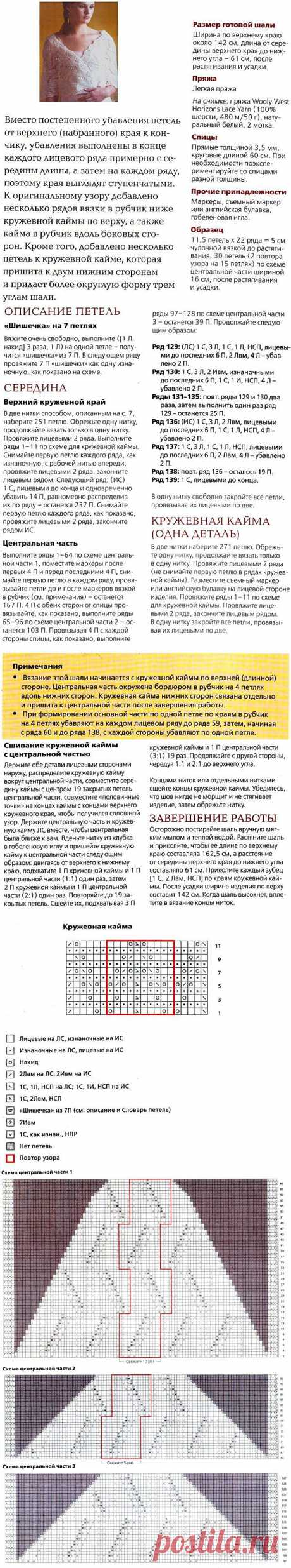 цитата tais2204 : Ажурная шаль &quot;Современный Оренбург&quot; вязаная спицами (19:30 14-01-2014) [4791507/307850442] - lubanik-06@mail.ru - Почта Mail.Ru