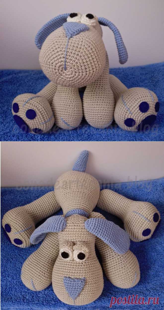 Игрушка крючком "Собака"