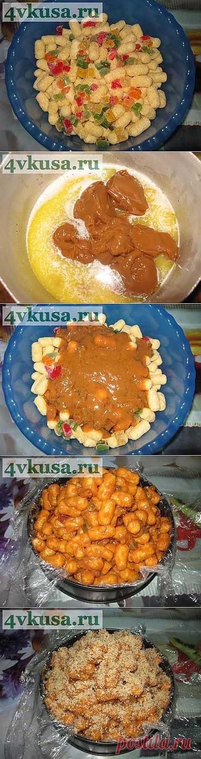 Торт из кукурузных палочек (торт без выпечки). Фоторецепт. | 4vkusa.ru