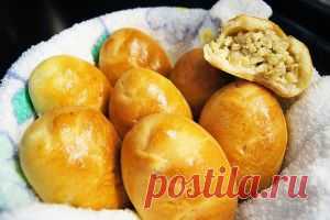 Печеные пирожки с мясом, рисом и яйцом | Мой  садочек