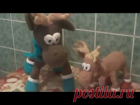 Олень -Лось часть 1 (подробный МК по вязанию крючком)
