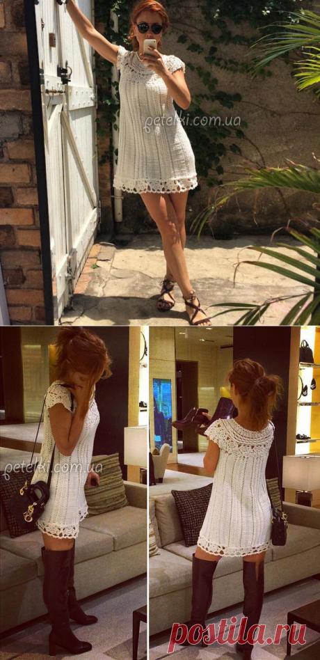 Платье, скрывающее фигуру. Схемы вязания крючком