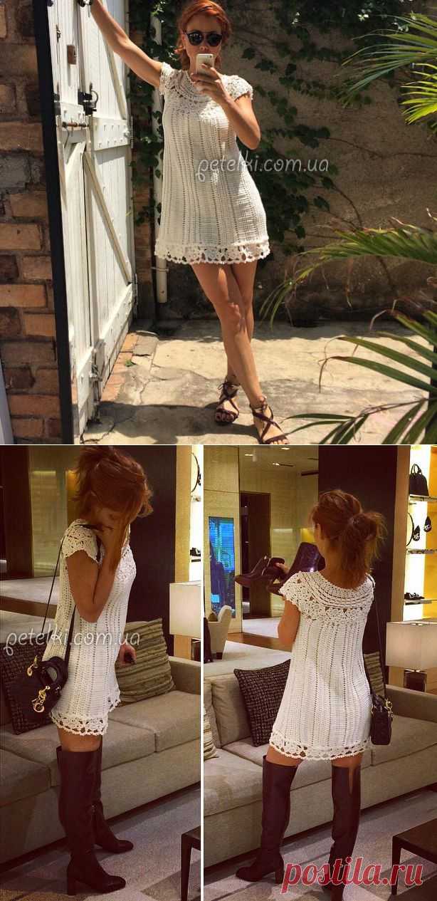 Платье, скрывающее фигуру. Схемы вязания крючком