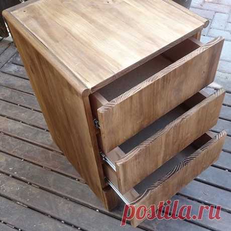 Как сделать тумбу из натурального дерева