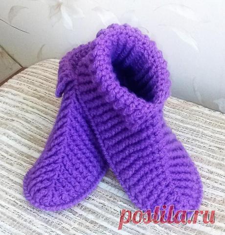 Вязаные тапочки | Клубок