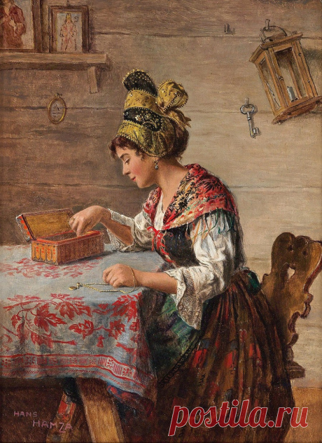 Hans Hamza (Austrian, 1879-1945) сын известного художника Johann Hamza (Austrian, 1850-1927)