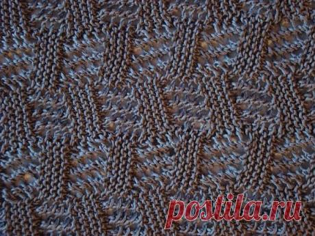 Узор спицами.