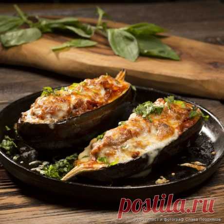 Запеченные баклажаны, фаршированные фаршем с лечо от Bonduelle