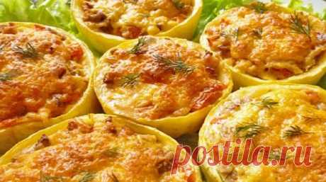 Очень вкусные фаршированные кабачки с сыром и грибами - Очень вкусно