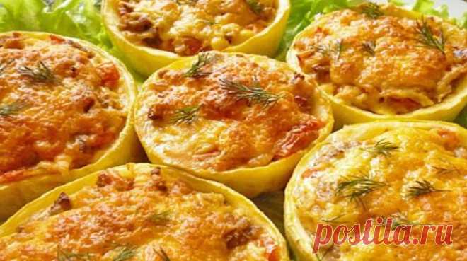 Очень вкусные фаршированные кабачки с сыром и грибами - Очень вкусно
