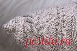 Вяжем интерьерную подушку спицами / Вязание спицами аксессуаров / PassionForum - мастер-классы по рукоделию