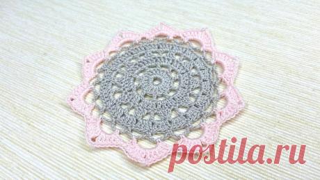 Вязаная салфетка крючком. Мастер-класс с пошаговыми фотографиями. Процесс вязания крючком круглой салфетки.