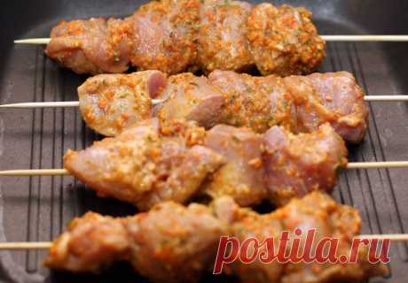 Нежные и ароматные шашлычки из индейки в имбирном маринаде — Вкусные рецепты