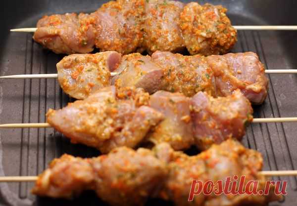 Нежные и ароматные шашлычки из индейки в имбирном маринаде — Вкусные рецепты