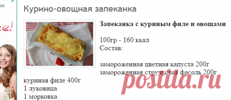 Курино-овощная запеканка: Рецепты с просчитанной калорийностью: Группы - diets.ru