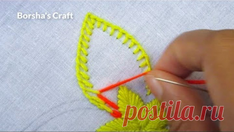 Hand Embroidery, Easy Flower Embroidery, Whipped spiderweb Stitch