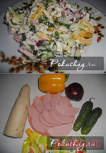 Овощной салат с дайконом / рецепт с фото