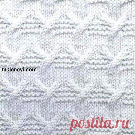 Плотный узор спицами со схемой №50 | Вяжем с Lana Vi