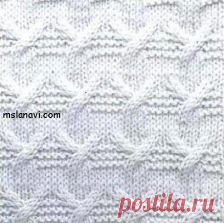 Плотный узор спицами со схемой №50 | Вяжем с Lana Vi