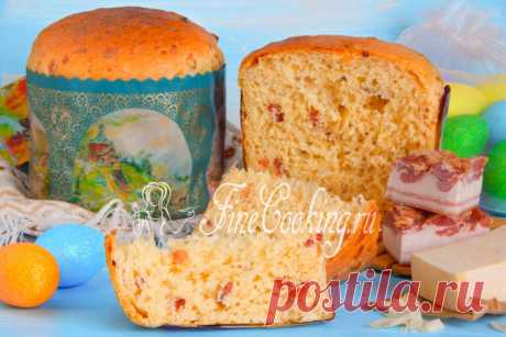 Кулич неаполитанский с грудинкой и сыром - рецепт с фото