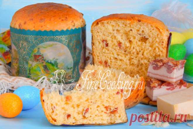 Кулич неаполитанский с грудинкой и сыром - рецепт с фото