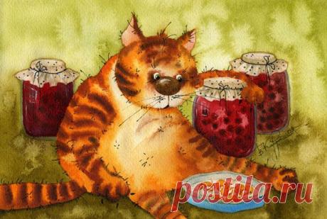 Солнечно-акварельные коты Виктории Кирдий