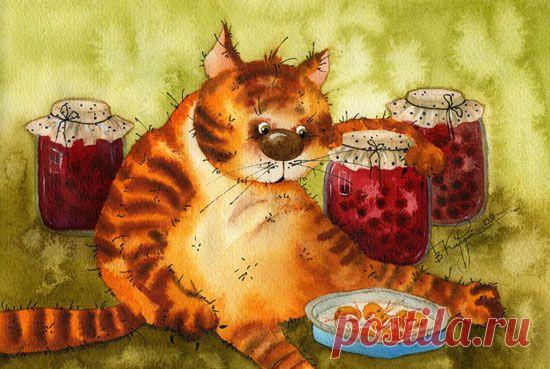 Солнечно-акварельные коты Виктории Кирдий