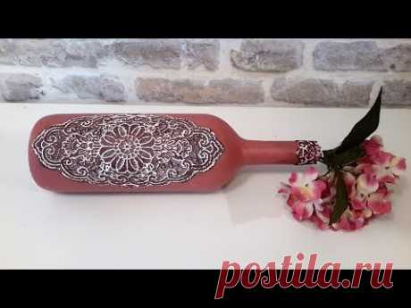 ВАЗА ИЗ БУТЫЛКИ 2 Я ЧАСТЬ...VASE FROM BOTTLE WITH YOUR HANDS