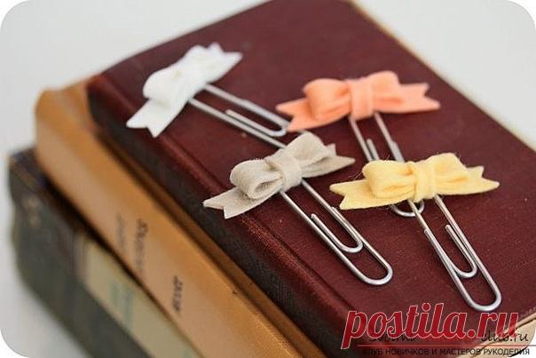 Милые закладки для книг из фетра