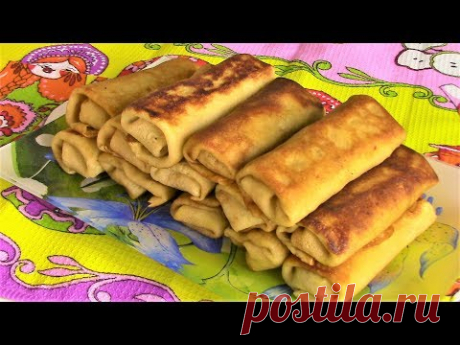 Блины скороспелки с мясом. Как приготовить быстро вкусные блины и ароматную, сочную мясную начинку.