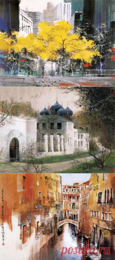 Пейзажи китайского жудожника Лю Маошана (Liu Maoshan).