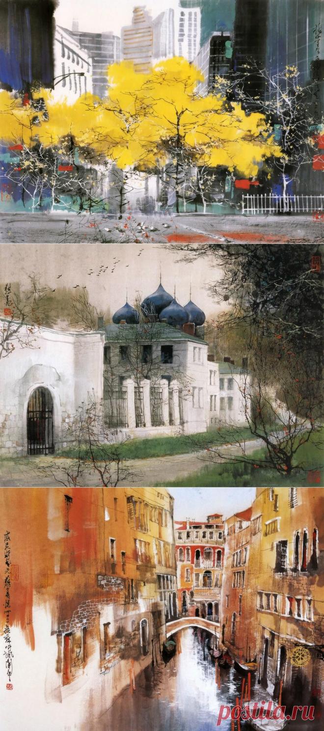 Пейзажи китайского жудожника Лю Маошана (Liu Maoshan).