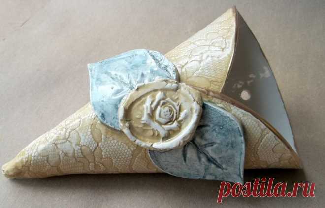 Ceramic Lace Wall Vase hand built pottery