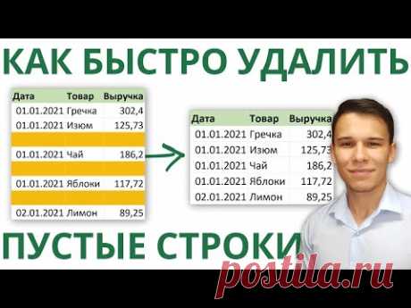 Начальник сказал очистить таблицу от тысячи пустых строк за час? Выполняем за 15 секунд! #shorts