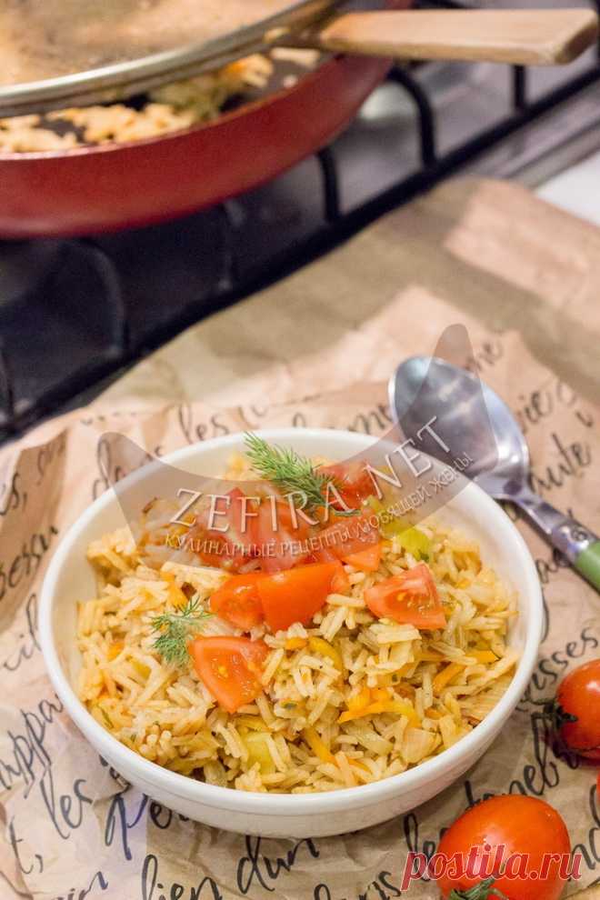Вкусный рис с капустой на сковороде — Кулинарные рецепты любящей жены
