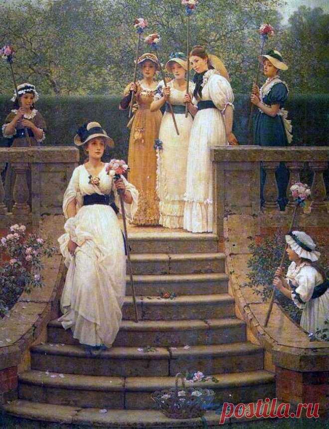 Королева роз...Английский художник George Dunlop Leslie (1835 - 1921)