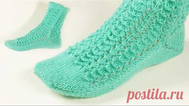 Ажурные носочки на 2-х спицах