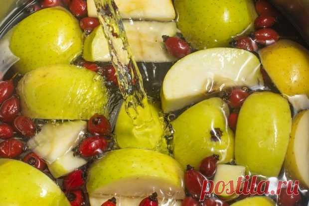 Компот из шиповника и яблок на зиму — Journal women