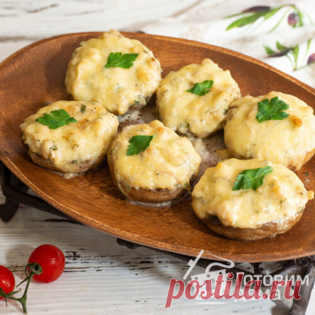 Шампиньоны, фаршированные курицей и сыром, в духовке - Ваши любимые рецепты - медиаплатформа МирТесен