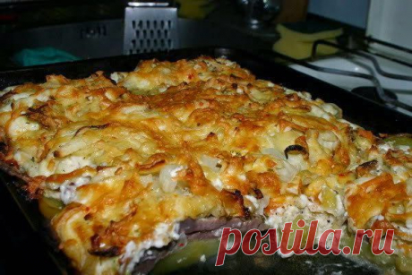 Лучшие кулинарные рецепты: Мясо по-французски с картошкой