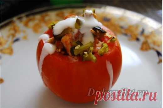 Помидоры, фаршированные баклажанами и мясом индейки
