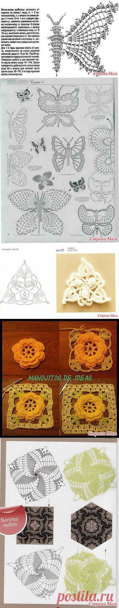 Вяжем мотивы - схемы: Дневник группы "Вязание крючком для начинающих" - Страна Мам