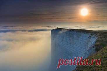 Меловые скалы в Англии.