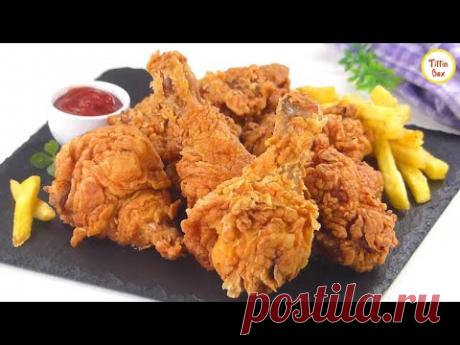 KFC style Fried Chicken Recipe by Tiffin Box | Kentucky Fried Chicken, Spicy Crispy chicken fry