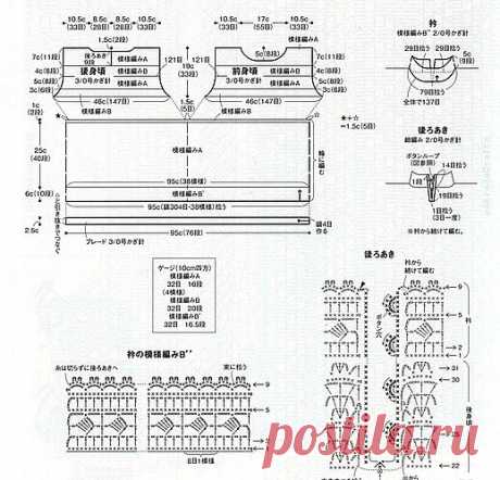 Актуальные модели от японских дизайнеров со схемами - настоящее искусство вязания крючком! | Вязалки Веселого Хомяка | Дзен