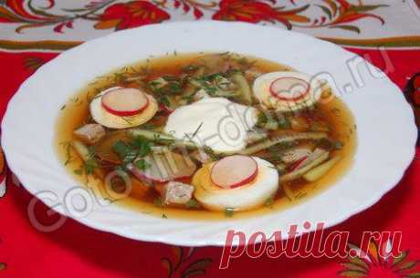 Рецепт: Окрошка мясная