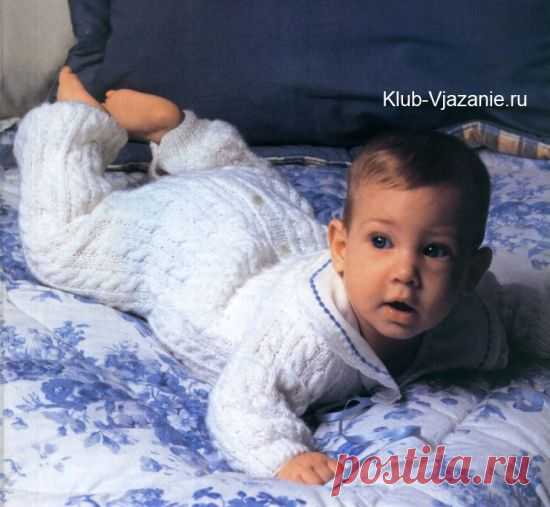 Комбинезон для новорожденного спицами - Клуб-Вязание