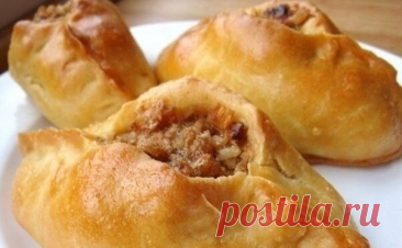 Расстегайчики с мясом (дрожжевое тесто на кефире) — Домашняя кулинария