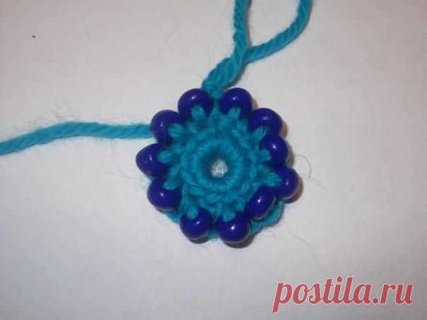 Мастер-класс: Вязание элемента в технике фриформ с использованием крупного бисера. - Ярмарка Мастеров - ручная работа, handmade