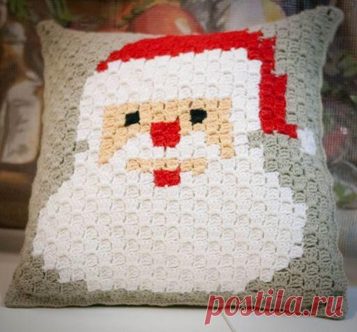 Новогодняя подушка / Вязание крючком / Вязание крючком. Ваши работы